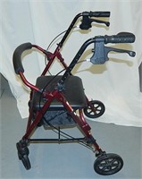 Rollator Folding Walker for Adult, Spirit Red