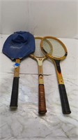 3 vintage rackets