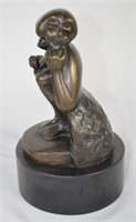 SURREAL ABSTRACT BRONZE SCULPTURE SIGNED