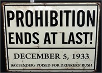 Metal Prohibition Ends At Last sign