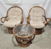 Mid-Century Bent Rattan/Bamboo Furniture