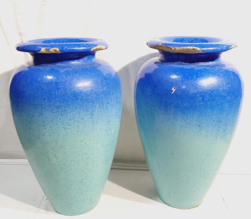 22" Ombre Pottery Vases