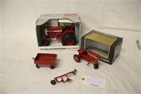 IH HYDRO 100, PEDAL TRACTOR, AND MISC PLOW/WAGON