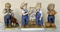 Group of 3 Home Interior Figurines