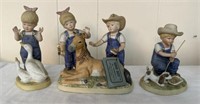 Group of 3 home interior figurines