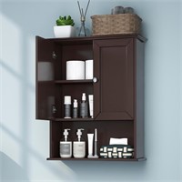 Bathroom Wall Cabinet Brown Over Toilet Storage