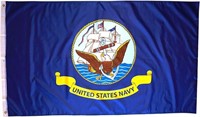 US Navy 3x5 Flag, Polyester, Double Stitched Edges