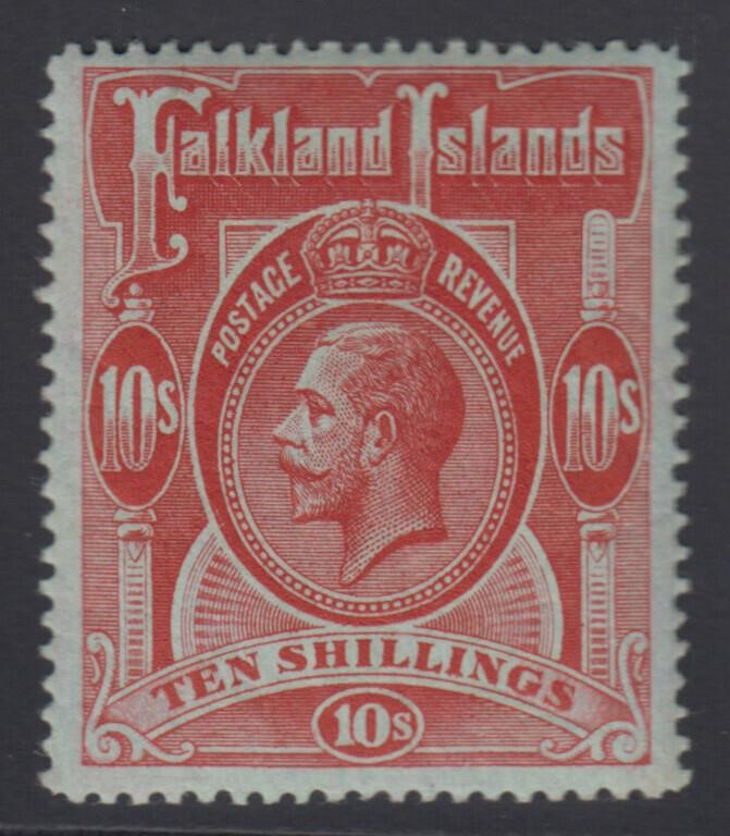 Falkland Islands Stamps #39 Mint HR fresh 10 Shill