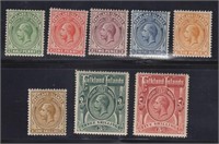 Falkland Islands Stamps #30-37 Mint HR fresh part