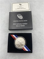 U.S. Mint-2012 Infantry Soldier Silver Dollar-90%