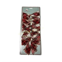 Donner & Blitzen 8PK Trim Bows Ornaments,