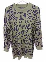 New women's leopard Green sweater size small