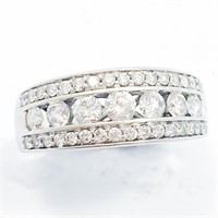1 Carat Diamond & 14k White Gold Band Ring