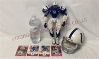 NFL Colts Cleatus Robot, Riddell Mini Helmet & Cds