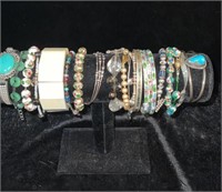 20+ Bracelets, Vintage Costume Jewelry
