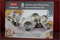 New 8pc Measuring Spoons/Cups Stainless Steel