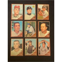 (260) 1962 Topps Baseball Cards Mixed Grade