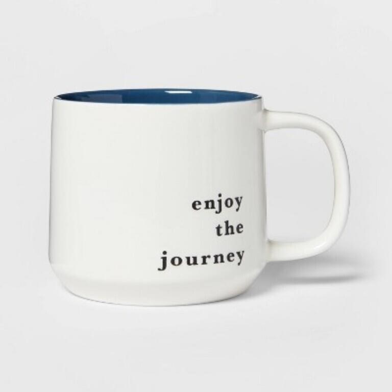 16oz Stoneware Enjoy The Journey Mug - Threshold