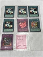 7 1st edition Yu-Gi-Oh cards