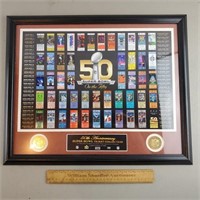 50th Aniversary Super Bowl Ticket Framed Poster