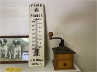 Fine Piano Thermometer & Coffee Grinder