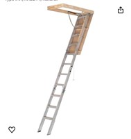 Aluminum Attic Ladder, 375-pound Capacity, 22