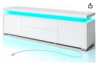 Rolanstar TV Stand with LED Lights & Power