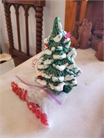 7" LIGHTED CERAMIC CHRISTMAS TREE