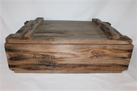 Vintage Wood MIlitary Box / with Rope Handles