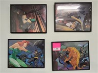 4 FRAMED BATMAN THE ANIMATED SERIES PRINTS