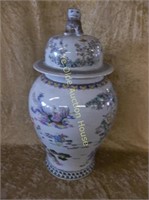Superb Oversized Hand Painted Asian Urn