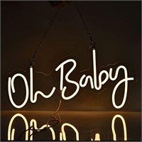 Oh Baby Neon Signs for Wall Decor, LED Reusable Ne