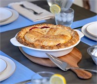 KitchenAid 9” Stoneware Pie Plate White