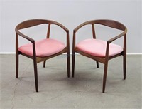 Pair Kai Kristiansen Troja Teak Dining Arm Chairs