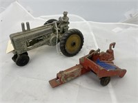 Die Cast Man on Tractor 7" & Toy Part