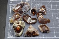 3.7oz Polished Fire Agates, All Have Some Fire