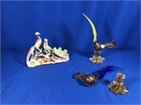 2 VENETIAN PORCELAIN BIRDS & OTHERS