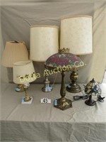 6 ASSORTED TABLE LAMPS - G/VG