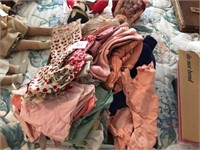 Flat of Antique Doll Clothes