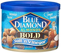 Blue Diamond Salt & Vinegar Almonds, Bold Tins, 6