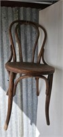 Vintage Oak Soda Shop Chair