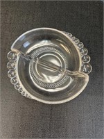 Candlewick divided relish tray, approx 6 x 5 1/2in