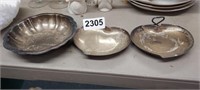(3) SILVERPLATED BOWLS