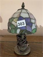 SMALL STAINED GLASS LAMP