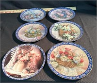 6 Floral Decorative Plates Lena Liu Basket Boquets