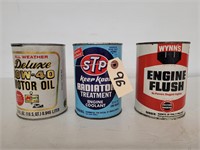(3) Full Cans of  Vintage Automotive Fluids