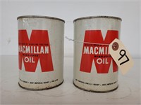 (2) Full Cans of  Vintage MacMillan Oil