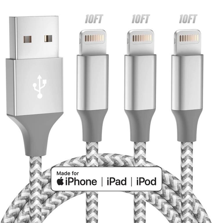 3pk Bkayp Apple MFi Certified iPhone Charger