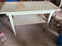 WOODEN WORK TABLE 48" X 23" X 32"