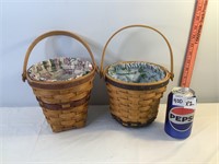 Longaberger Baskets with Liners & 1 Protector